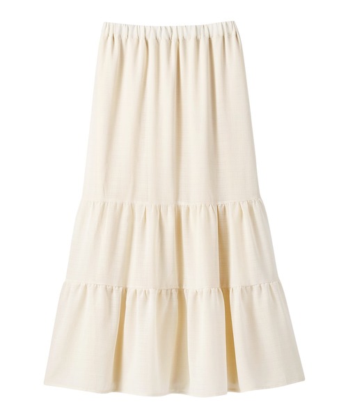 GeeRA（ジーラ）の「シフォンティアードスカート（スカート・レディース・アイボリー/ブラック・X-LARGE/LARGE/MEDIUM）」の9枚目の写真