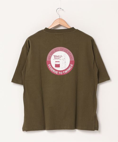 WEGO（ウィゴー）の「WEGO/サークルベアバックプリントTシャツ（Tシャツ/カットソー・レディース・カーキ/ベージュ・FREE）」の9枚目の写真