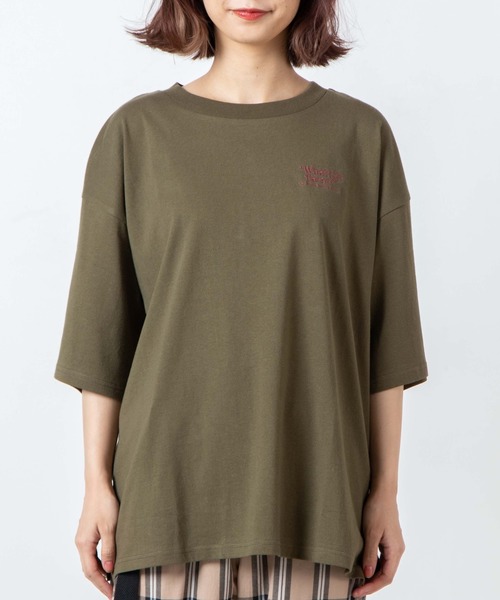 WEGO（ウィゴー）の「WEGO/サークルベアバックプリントTシャツ（Tシャツ/カットソー・レディース・カーキ/ベージュ・FREE）」の7枚目の写真