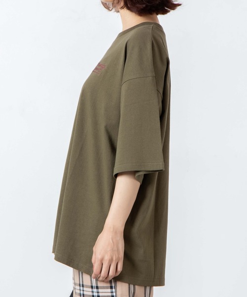 WEGO（ウィゴー）の「WEGO/サークルベアバックプリントTシャツ（Tシャツ/カットソー・レディース・カーキ/ベージュ・FREE）」の5枚目の写真