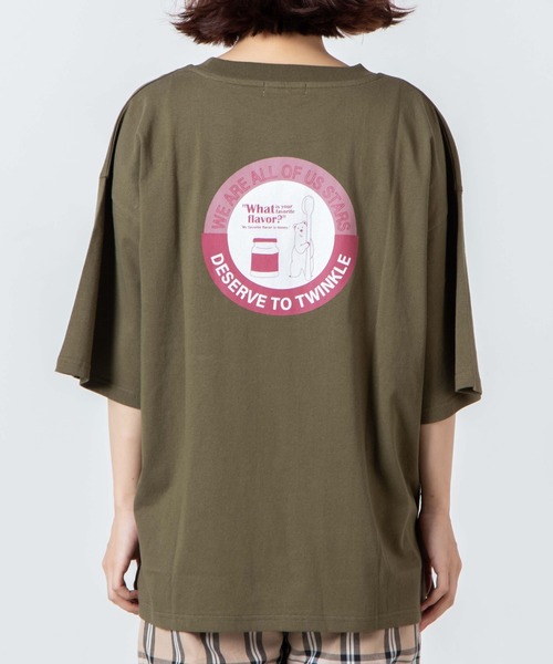 WEGO（ウィゴー）の「WEGO/サークルベアバックプリントTシャツ（Tシャツ/カットソー・レディース・カーキ/ベージュ・FREE）」の14枚目の写真