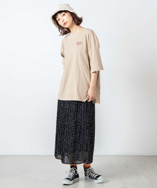 WEGO（ウィゴー）の「WEGO/サークルベアバックプリントTシャツ（Tシャツ/カットソー・レディース・カーキ/ベージュ・FREE）」の4枚目の写真