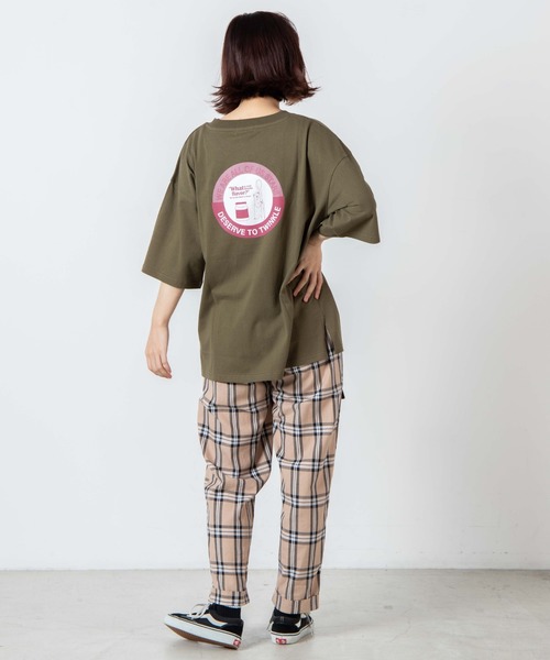 WEGO（ウィゴー）の「WEGO/サークルベアバックプリントTシャツ（Tシャツ/カットソー・レディース・カーキ/ベージュ・FREE）」の15枚目の写真