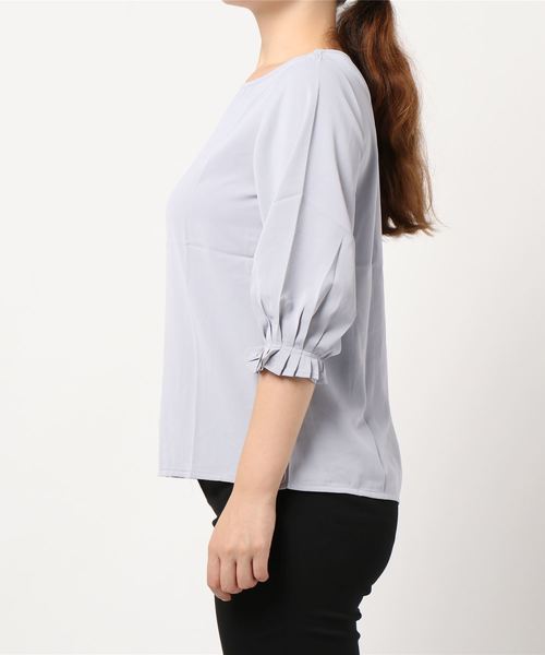 Coo+i（クーイ）の「七分袖ブラウス（シャツ/ブラウス・レディース・ベージュ/ネイビー/グレー/ピンク/ブラック・L/M/XL）」の7枚目の写真