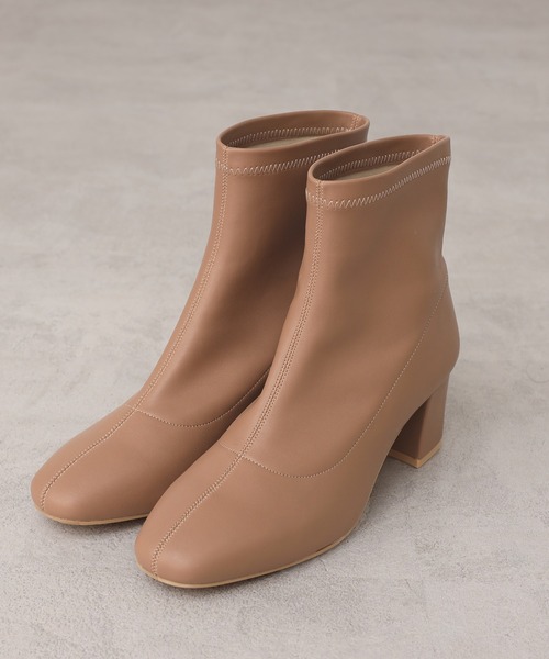 one after another NICE CLAUP（ワンアフターアナザーナイスクラップ）の「ストレッチショートブーツ（ブーツ・レディース・ブラック/アイボリー/モカ・SMALL/MEDIUM/LARGE）」の3枚目の写真