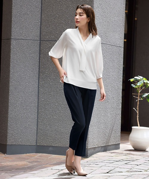 IENA - 【新品】 ボウタイVネックブラウス IENA（イエナ）の「ボウタイVネックブラウス◇（シャツ/ブラウス