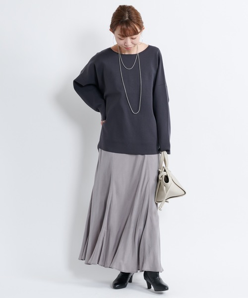 DouDou(ドゥドゥ)の「ナイロンスムースプルオーバー(ニット/セーター・レディース・オフホワイト/スミクロ/グレイッシュベージュ・FREE)」の16枚目の写真