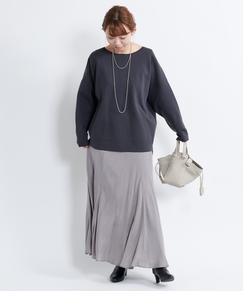 DouDou(ドゥドゥ)の「ナイロンスムースプルオーバー(ニット/セーター・レディース・オフホワイト/スミクロ/グレイッシュベージュ・FREE)」の22枚目の写真