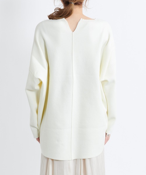 DouDou(ドゥドゥ)の「ナイロンスムースプルオーバー(ニット/セーター・レディース・オフホワイト/スミクロ/グレイッシュベージュ・FREE)」の15枚目の写真