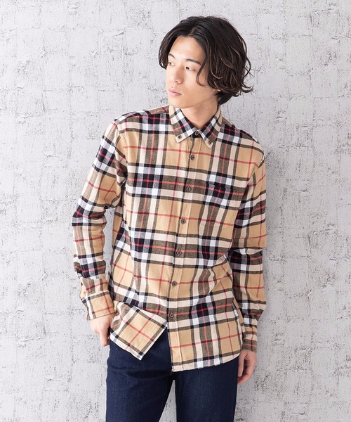 セール Blue Standard ネルチェックシャツ ボタンダウンスタイル レギュラーフィット ネルシャツ チェック柄 シャツ ブラウス Blue Standard ブルースタンダード のファッション通販 Zozotown