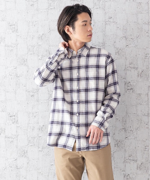 セール Blue Standard ブルースタンダード ネルチェックシャツ ボタンダウンスタイル レギュラーフィット ネルシャツ チェック柄 シャツ ブラウス Blue Standard ブルースタンダード のファッション通販 Zozotown