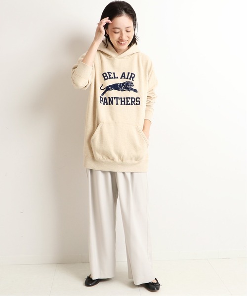SLOBE IENA(スローブイエナ)の「PE ツータックワイドパンツ【手洗い可能/ウエストゴム】◆(その他パンツ・レディース・ブラック/ライトグリーン/アイボリー・38/36/40)」の7枚目の写真