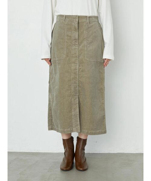 AMERICAN HOLIC（アメリカンホリック）の「ストレッチコール天タイトスカート　＊（スカート・レディース・チャコールグレー/ブラウン/グレイッシュベージュ・L/M）」の5枚目の写真