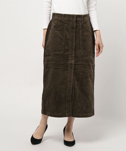 AMERICAN HOLIC（アメリカンホリック）の「ストレッチコール天タイトスカート　＊（スカート・レディース・チャコールグレー/ブラウン/グレイッシュベージュ・L/M）」の10枚目の写真