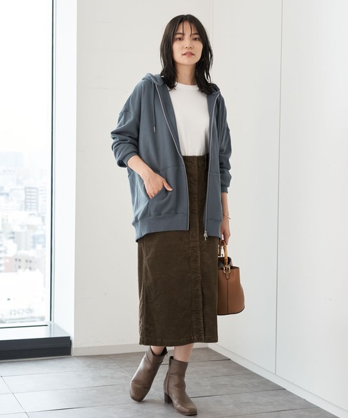 AMERICAN HOLIC（アメリカンホリック）の「ストレッチコール天タイトスカート　＊（スカート・レディース・チャコールグレー/ブラウン/グレイッシュベージュ・L/M）」の7枚目の写真