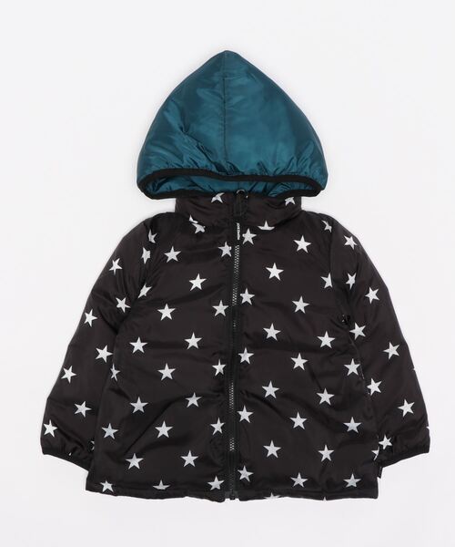 BeBe（ベベ）の「BeBe/リバーシブル 星柄 ダウン コート（100cm～140cm  