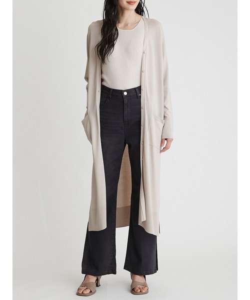 ミラオーウェン　フレアパンツ　センタースリットニット　美脚パンツ　古着 ミラオーウェン フレアパンツ センタースリットニット 美脚パンツ 古着