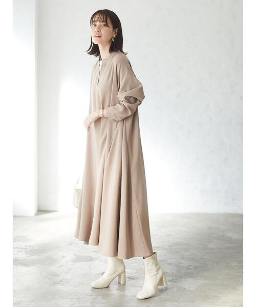 セール】・novem 9 Aラインノーカラーシャツワンピース＊☆（シャツ