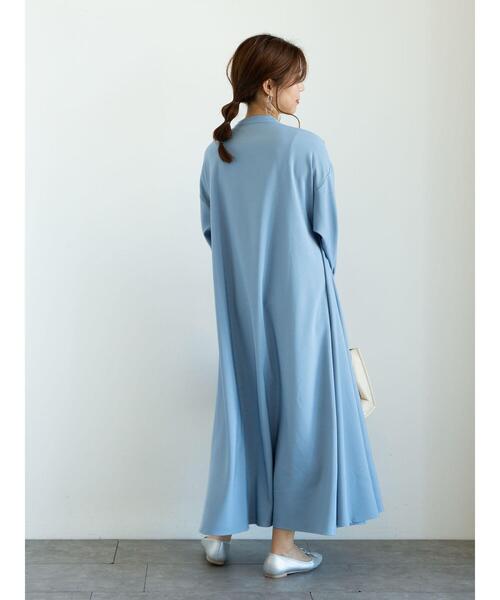 セール】・novem 9 Aラインノーカラーシャツワンピース＊☆（シャツ