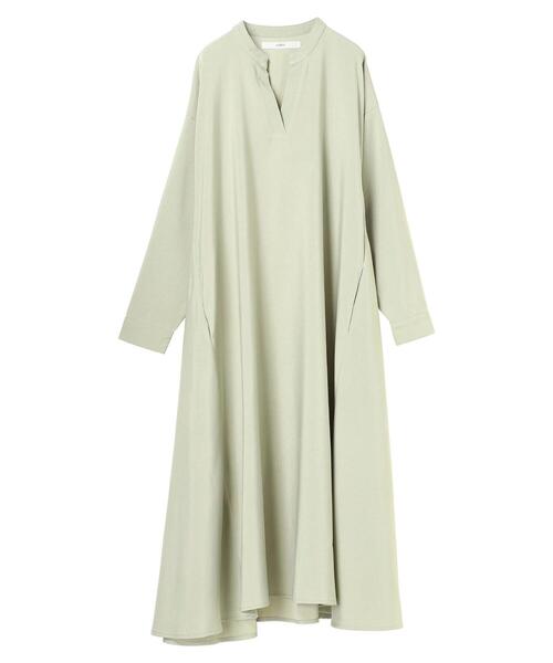 Green Parks(グリーンパークス)の「・novem 9 Aラインノーカラーシャツワンピース*★(シャツワンピース・レディース・アイボリー/モカ/ライトブルー/ライトカーキ・FREE)」の7枚目の写真