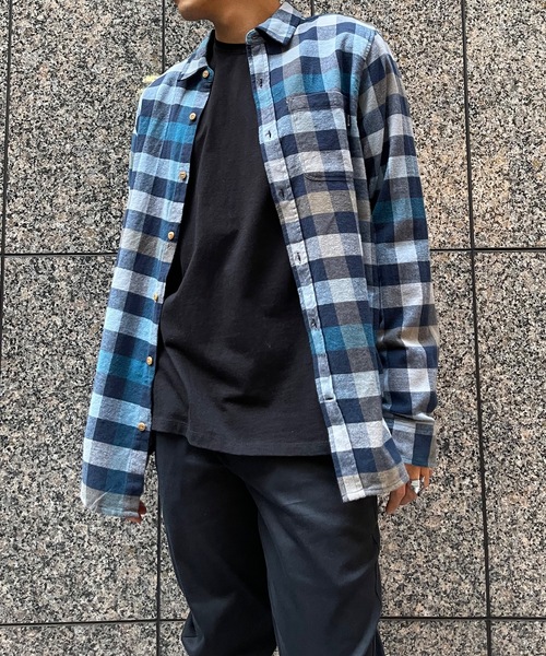 Hurley (ハーレー)の「M PORTLAND FLANNEL LS/ハーレー メンズ 長袖 チェックネルシャツ カジュアル フランネルシャツ(シャツ/ブラウス・メンズ・ブルー/グレー系その他/グリーン系その他/オレンジ系その他/ブルー系その他/ベージュ系その他/ブルーグリーン/エンジ/グレー/マルチ・SMALL/MEDIUM/LARGE/X-LARGE)」の7枚目の写真