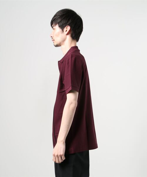 FRED PERRY（フレッドペリー）の「Refined Stripe Polo Shirt（ポロシャツ・メンズ・グレイッシュブルー/バーガンディー・M/S/L）」の3枚目の写真