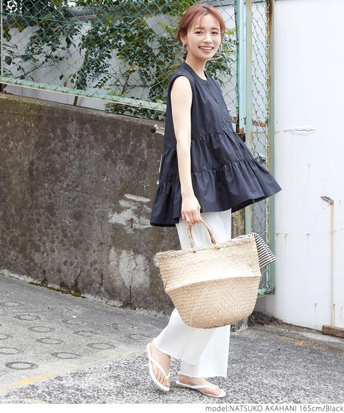 coca（coca）（コカ）の「ノースリーブティアートブラウス（シャツ/ブラウス・レディース・ホワイト/ブラック/パープル・ONE SIZE）」の16枚目の写真