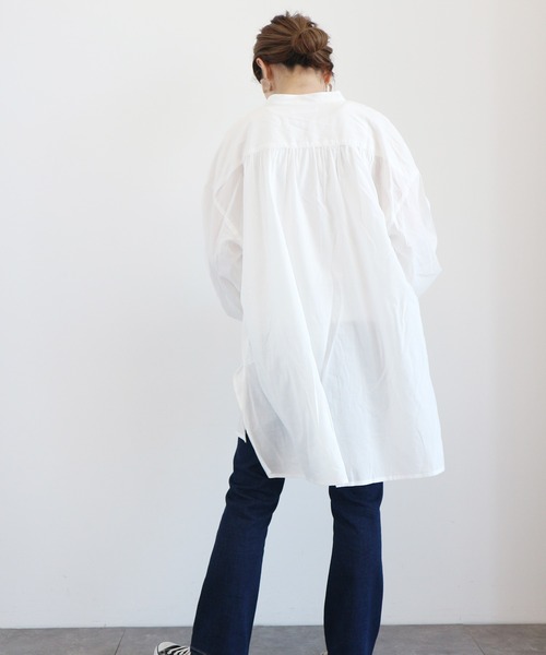 AMERICAN HOLIC（アメリカンホリック）の「スタンドカラーレースチュニック（シャツ/ブラウス・レディース・ブラック/オフホワイト・FREE）」の8枚目の写真