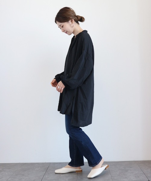 AMERICAN HOLIC（アメリカンホリック）の「スタンドカラーレースチュニック（シャツ/ブラウス・レディース・ブラック/オフホワイト・FREE）」の11枚目の写真