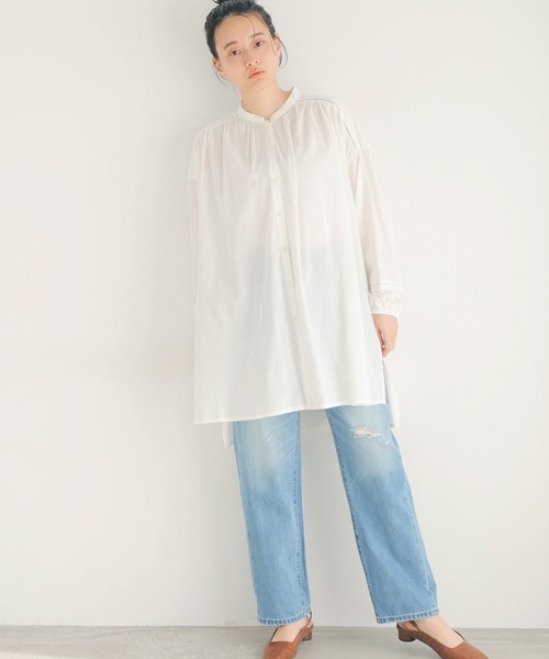 AMERICAN HOLIC（アメリカンホリック）の「スタンドカラーレースチュニック（シャツ/ブラウス・レディース・ブラック/オフホワイト・FREE）」の20枚目の写真