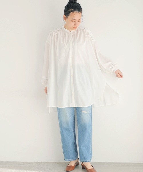 AMERICAN HOLIC（アメリカンホリック）の「スタンドカラーレースチュニック（シャツ/ブラウス・レディース・ブラック/オフホワイト・FREE）」の21枚目の写真