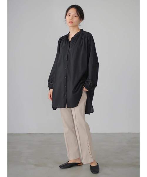 AMERICAN HOLIC（アメリカンホリック）の「スタンドカラーレースチュニック（シャツ/ブラウス・レディース・ブラック/オフホワイト・FREE）」の17枚目の写真