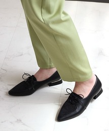 レースアップマニッシュパンプス(204-32632)JELLY BEANS(ジェリービーンズ)