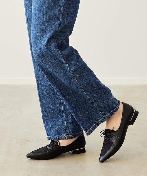 JELLY BEANS(ジェリービーンズ)の「レースアップマニッシュパンプス(204-32632)JELLY BEANS(ジェリービーンズ)(パンプス・レディース・ブラウン/ブラック/グレイッシュベージュ・23/24/22.5/24.5/23.5)」の7枚目の写真