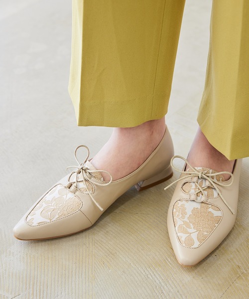 JELLY BEANS(ジェリービーンズ)の「レースアップマニッシュパンプス(204-32632)JELLY BEANS(ジェリービーンズ)(パンプス・レディース・ブラウン/ブラック/グレイッシュベージュ・23/24/22.5/24.5/23.5)」の10枚目の写真