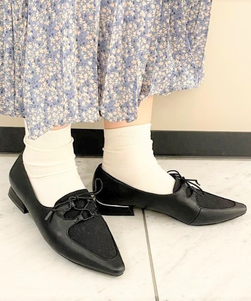 JELLY BEANS(ジェリービーンズ)の「レースアップマニッシュパンプス(204-32632)JELLY BEANS(ジェリービーンズ)(パンプス・レディース・ブラウン/ブラック/グレイッシュベージュ・23/24/22.5/24.5/23.5)」の22枚目の写真