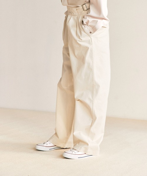 EMMA CLOTHES（エマクローズ）の「グルカタックワイドパンツ EMMA CLOTHES（その他パンツ・メンズ・チャコール/ベージュ/アイボリー・M/L）」の8枚目の写真