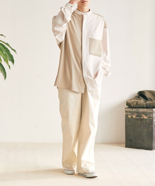 EMMA CLOTHES（エマクローズ）の「グルカタックワイドパンツ EMMA CLOTHES（その他パンツ・メンズ・チャコール/ベージュ/アイボリー・M/L）」の6枚目の写真