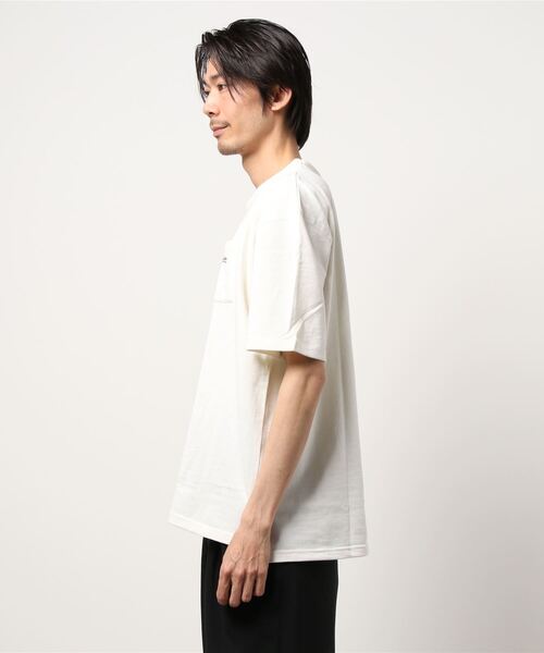 STYLEBLOCK(スタイルブロック)の「配色裏毛ポケット刺繍Tシャツ(Tシャツ/カットソー・メンズ・グリーン/ネイビー/ピンク/オフホワイト/ベージュ・M/L/LL)」の6枚目の写真