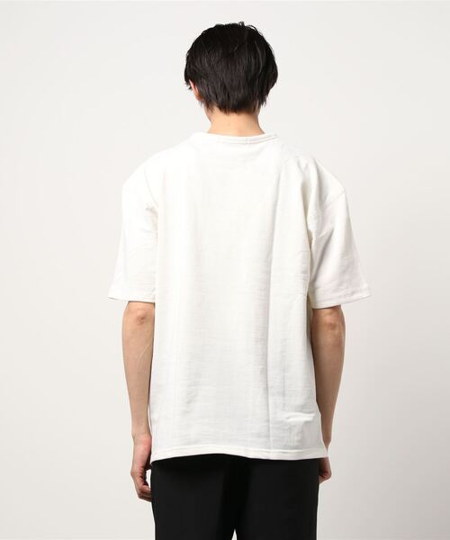 STYLEBLOCK(スタイルブロック)の「配色裏毛ポケット刺繍Tシャツ(Tシャツ/カットソー・メンズ・グリーン/ネイビー/ピンク/オフホワイト/ベージュ・M/L/LL)」の7枚目の写真