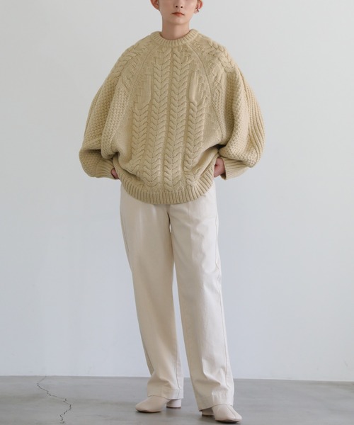 select MOCA（セレクトモカ）の「ヘリンボーンドルマンオーバーニット