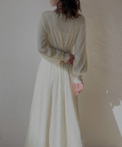 MIELI INVARIANT（ミエリインヴァリアント）の「Sanmarino Lace Dress（ワンピース・レディース・ブラック/ブルー/アイボリー・FREE）」の4枚目の写真