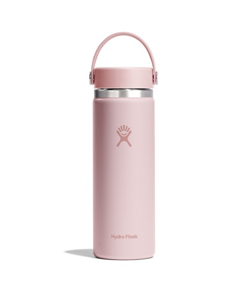【ラテ様】HydroFlask ピンク マグカップ ストロー付き HydroFlask/ハイドロフラスク 20oz Wide Mouth ステンレスボトル