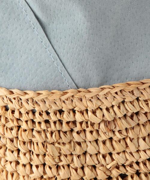 THE STATION STORE（ザ ステーション ストア）の「＜cache cache＞ ラフィア トートバッグ（ショルダーバッグ・レディース・ライトブルー/ブラウン・FREE）」の7枚目の写真