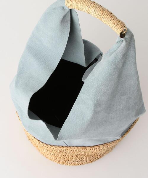 THE STATION STORE（ザ ステーション ストア）の「＜cache cache＞ ラフィア トートバッグ（ショルダーバッグ・レディース・ライトブルー/ブラウン・FREE）」の8枚目の写真