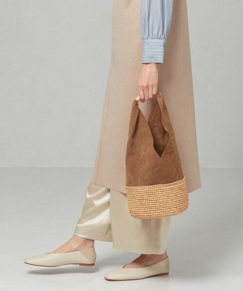 THE STATION STORE（ザ ステーション ストア）の「＜cache cache＞ ラフィア トートバッグ（ショルダーバッグ・レディース・ライトブルー/ブラウン・FREE）」の13枚目の写真