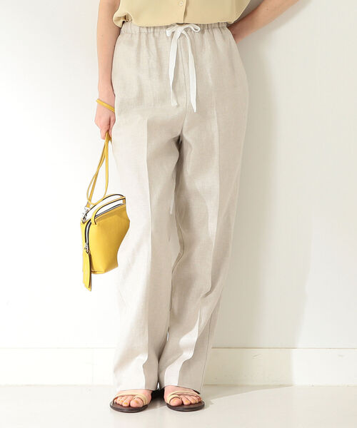 Demi-Luxe BEAMS（デミルクス ビームス）の「Demi-Luxe BEAMS / リネン イージーパンツ（その他パンツ・レディース・ブラック/ナチュラル・38/34/36）」の7枚目の写真