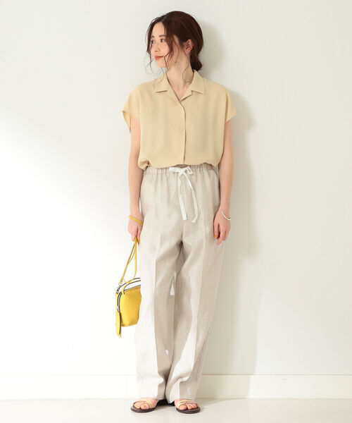 Demi-Luxe BEAMS（デミルクス ビームス）の「Demi-Luxe BEAMS / リネン イージーパンツ（その他パンツ・レディース・ブラック/ナチュラル・38/34/36）」の8枚目の写真