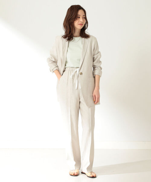 Demi-Luxe BEAMS（デミルクス ビームス）の「Demi-Luxe BEAMS / リネン イージーパンツ（その他パンツ・レディース・ブラック/ナチュラル・38/34/36）」の9枚目の写真