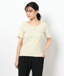 HONEYSUCKLE ROSE | 【HONEYSUCKLE ROSE】ヘンリーネックＴシャツ(Tシャツ/カットソー)